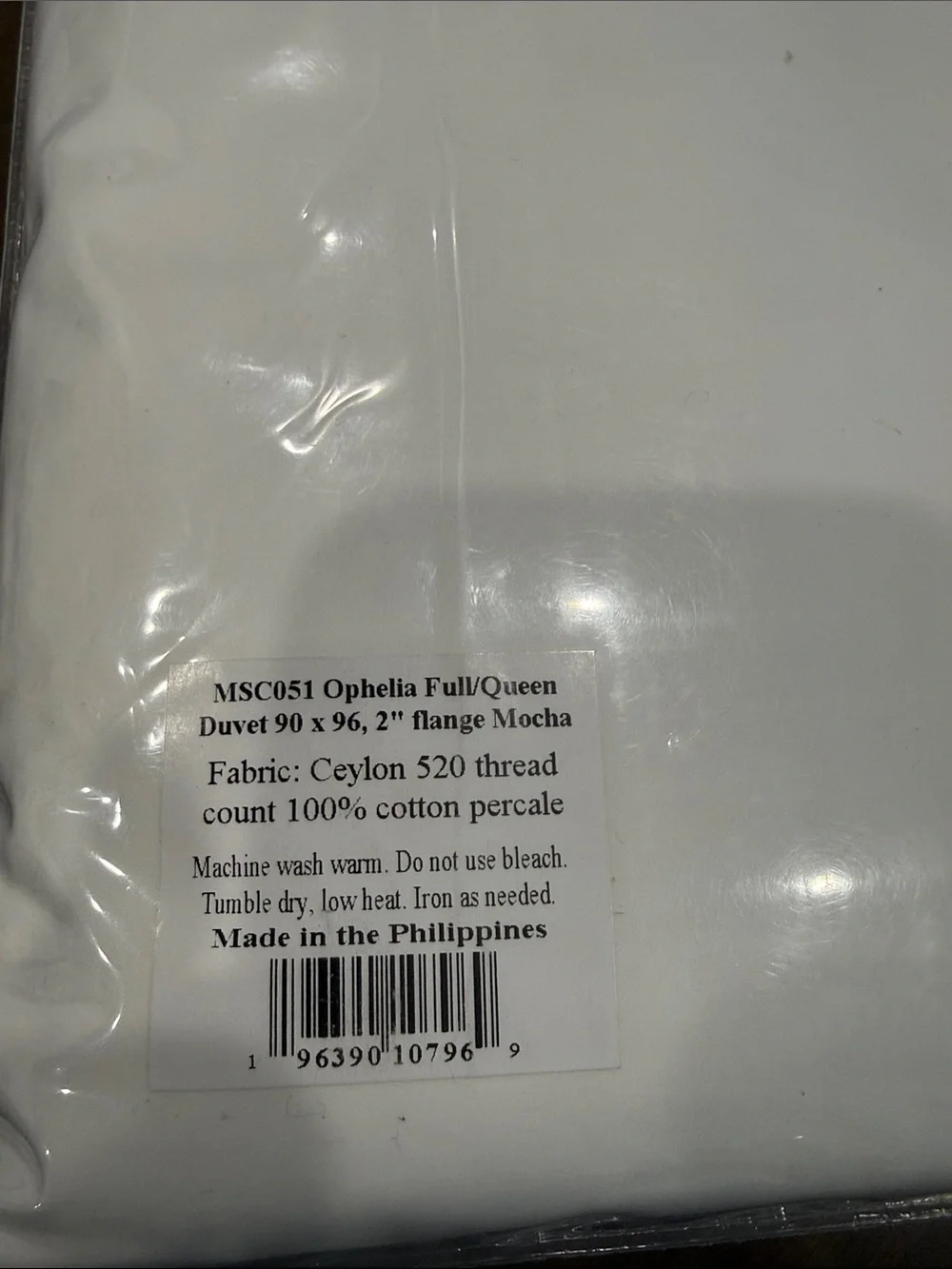 Matouk NIP Ophelia Percale Duvet Cover, Full/Queen $985 MSRP